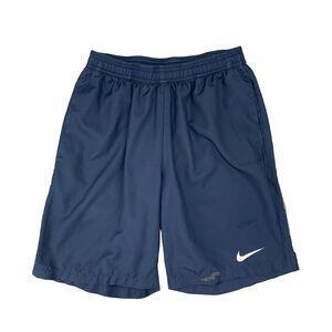 Nike Tennis Short Mens M Medium Navy Court Dry Dri Fit Drawstring Elastic Waist